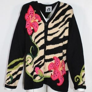 BEAUTIFUL VINTAGE Storybrook Knits Sweater Zebra cardigan
